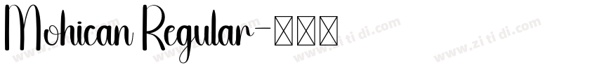 Mohican Regular字体转换